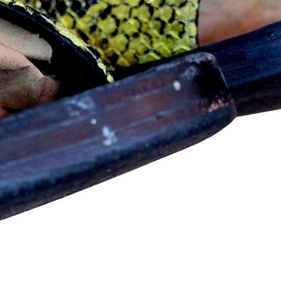 FREDA SALVADOR Jessa Python Snakeskin Embossed Leather Slide Sandals Size 10 - Picture 11 of 13